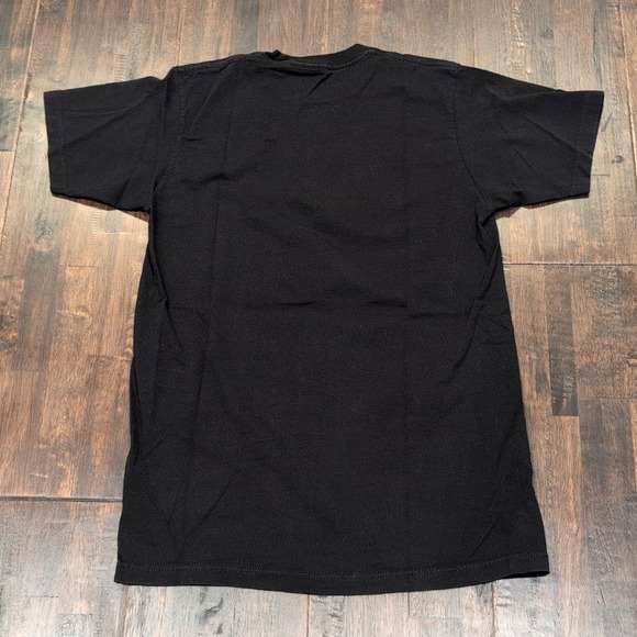 Marc Ecko Cut & Sew Black Blue Texture Print Graphic T Shirt Mens Medium Grunge - Picture 2 of 6